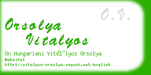 orsolya vitalyos business card